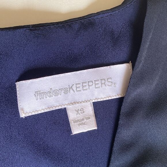 Finders Keepers Navy Mini Shift Dress with Tennis Style Pleated Skirt Size XS - Picture 11 of 12